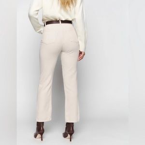 Reformation White Corduroy Pants